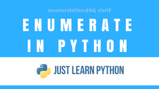 Python Enumerate function - MyBlueLinux.COM