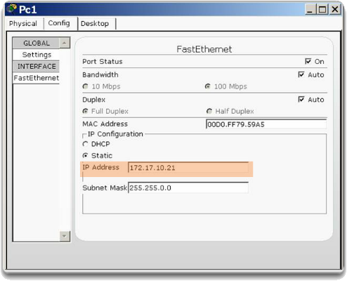 Change IP address